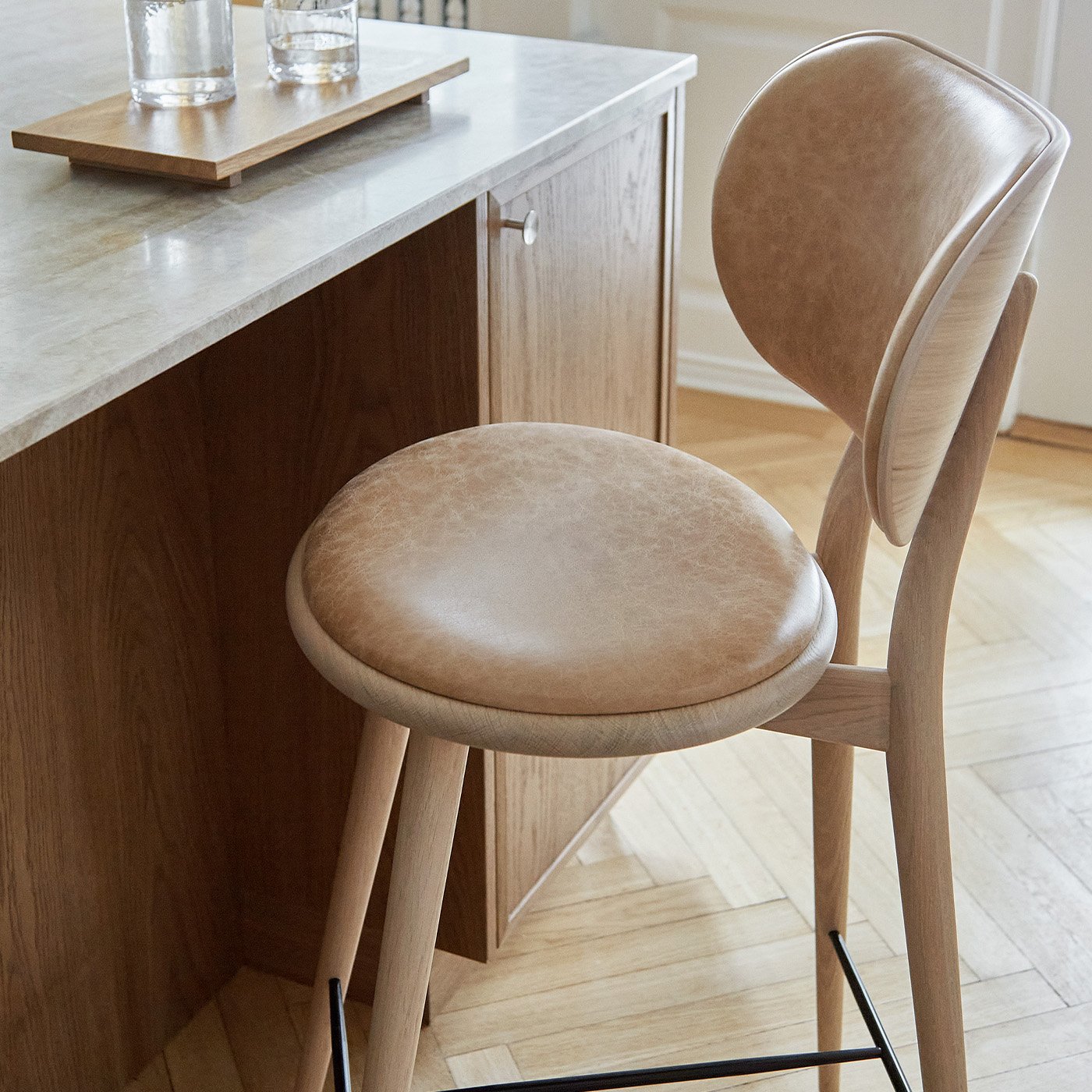 High Stool With Backrest | Haworth